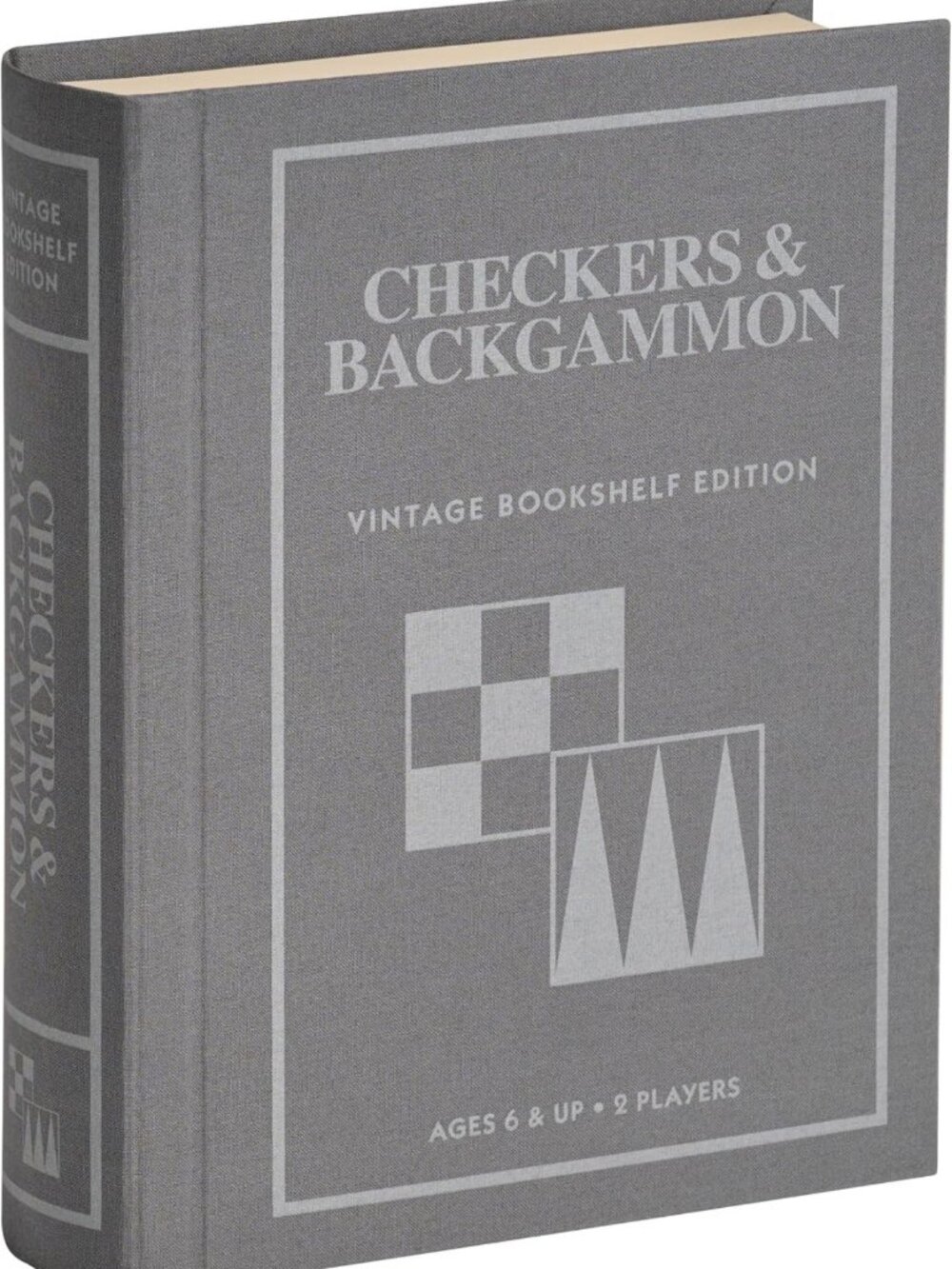 Vintage Bookshelf Checkers & Backgammon Game Set | Classic Board Games for